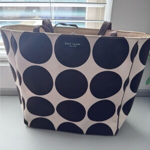 Kate Spade Brown and Cream Circle Tote